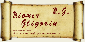 Miomir Gligorin vizit kartica